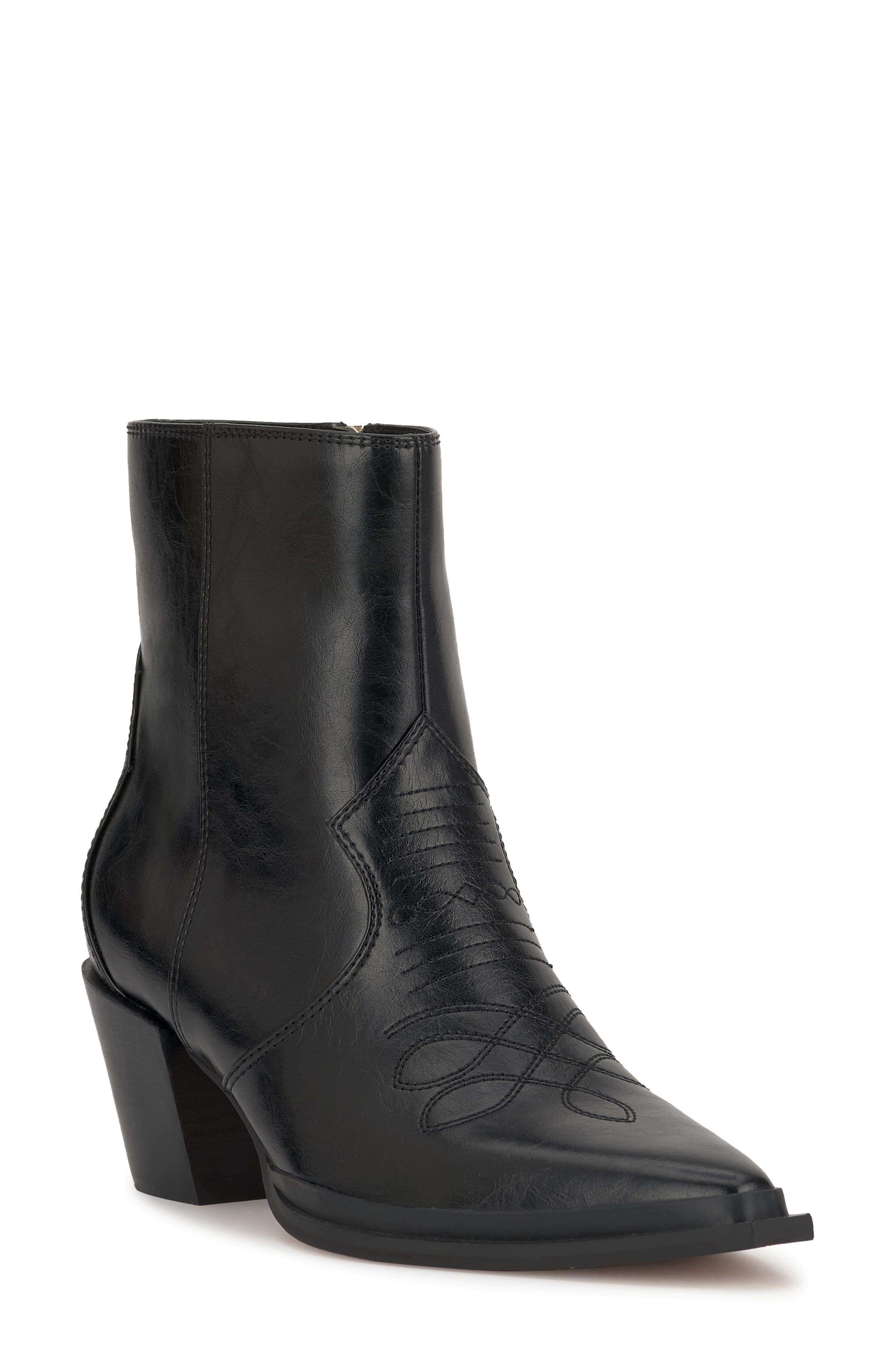 Jessica Simpson Helvona Pointed Toe Bootie, Main, color, Black