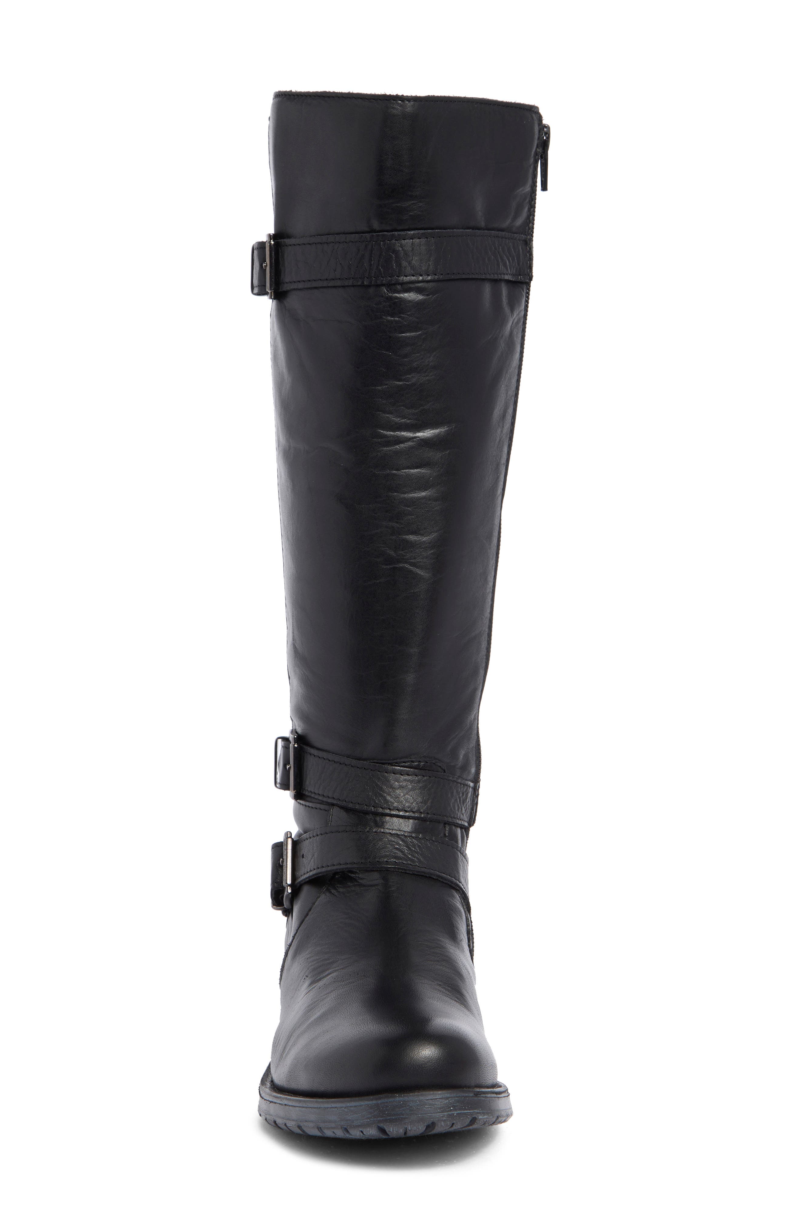 Payson Tall Leather Boot, Alternate, color, BLACK