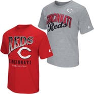 STARTER Men's Starter Red/Heather Gray Cincinnati Reds Two-Pack T-Shirt Set