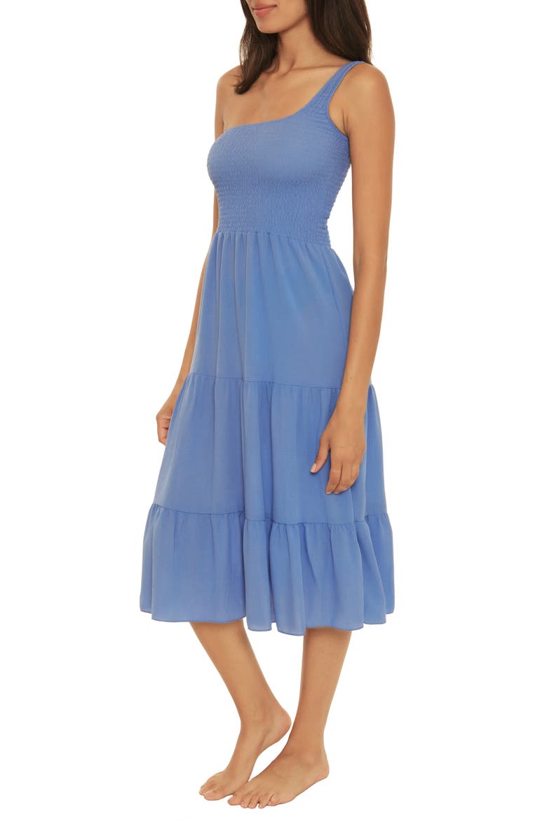 Ponza Smocked Cover-Up Midi Dress, Alternate, color, MIST