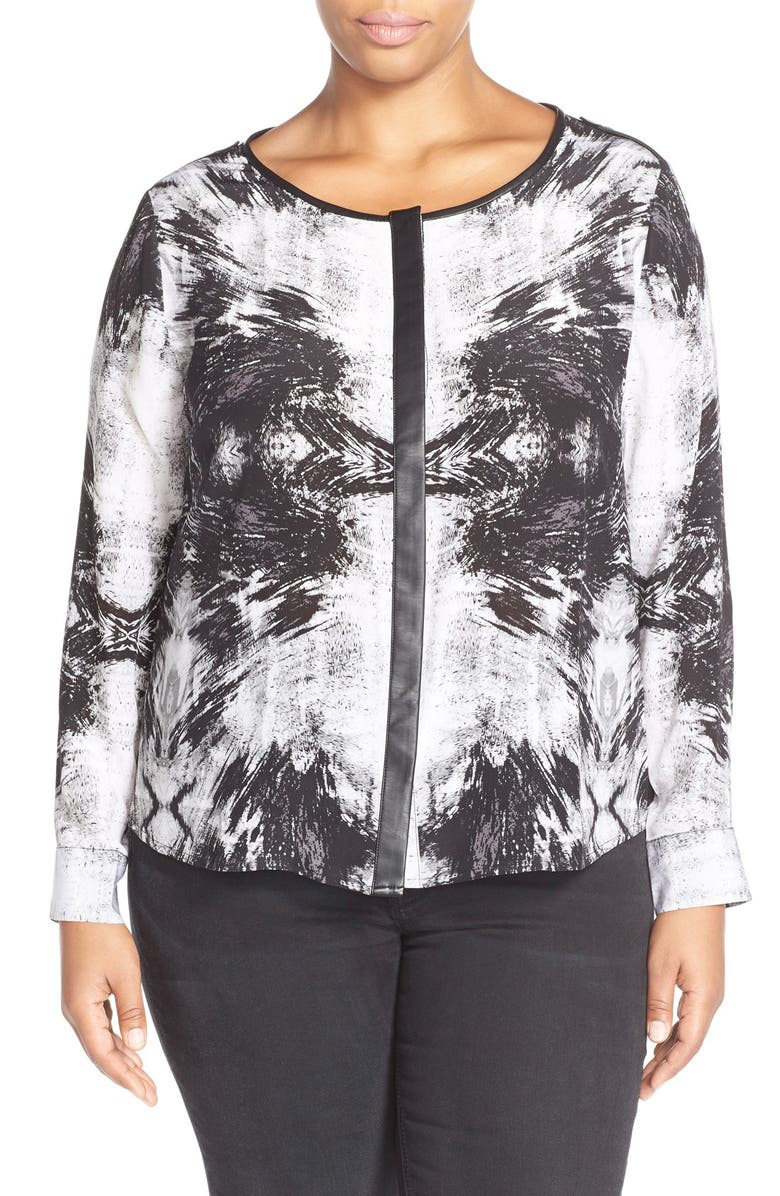 Tart 'Krista' Mirror Print Silk Top, Main, color, 