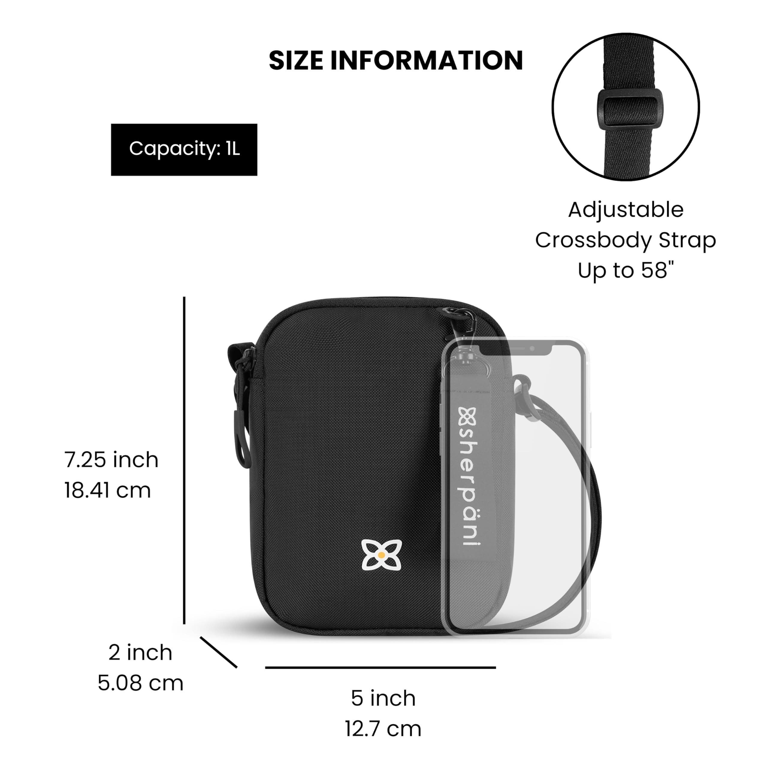 Sherpani Rogue Mini Crossbody Bag, Magnolia, Alternate, color, Raven