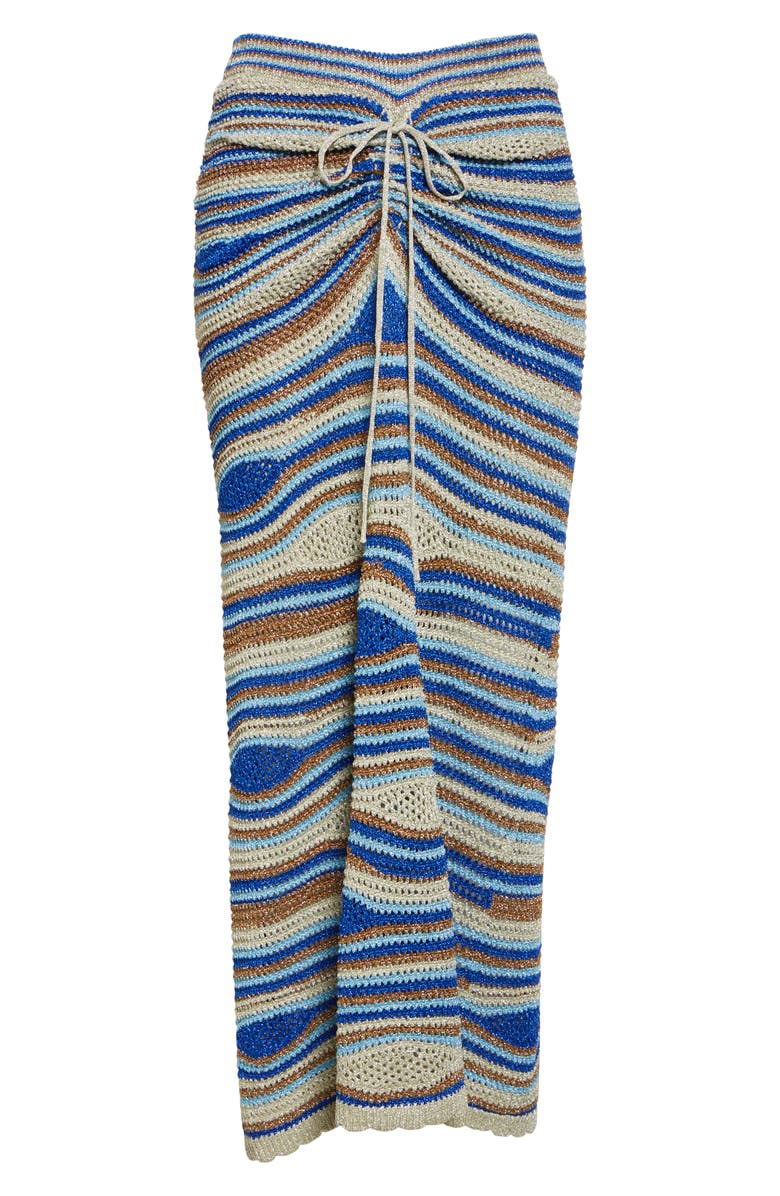 FARM Rio Mixed Waves Striped Maxi Skirt, Alternate, color, 