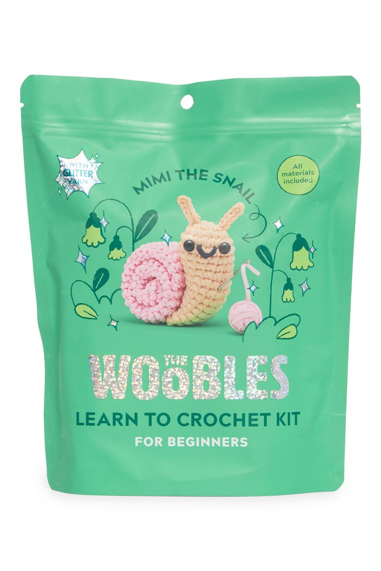 Snail Crochet Kit, Main, color, PINK