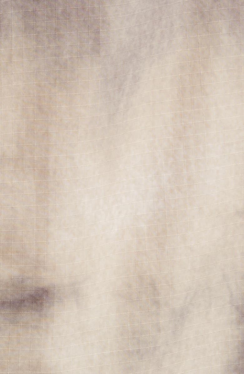 HUGO Eratino Tie Dye Short Sleeve Nylon Button-Up Shirt, Alternate, color, Medium Brown