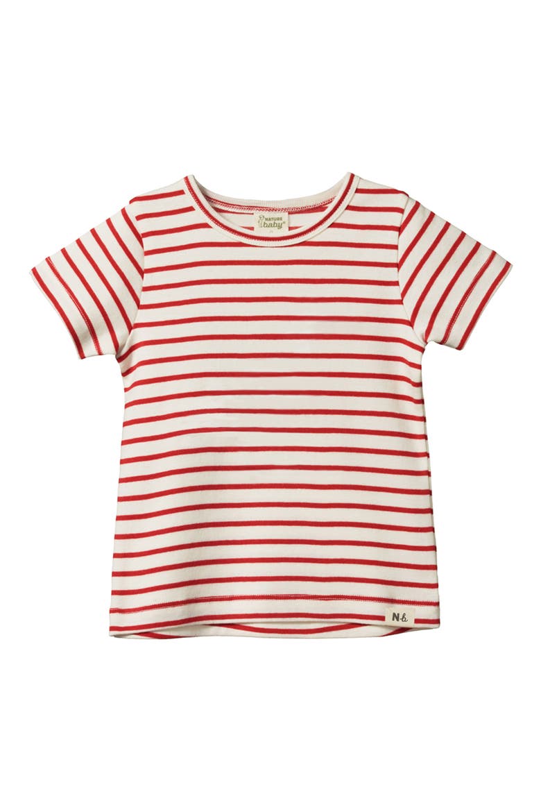 Kids' River Organic Cotton T-Shirt, Main, color, RED SAILOR STRIPE