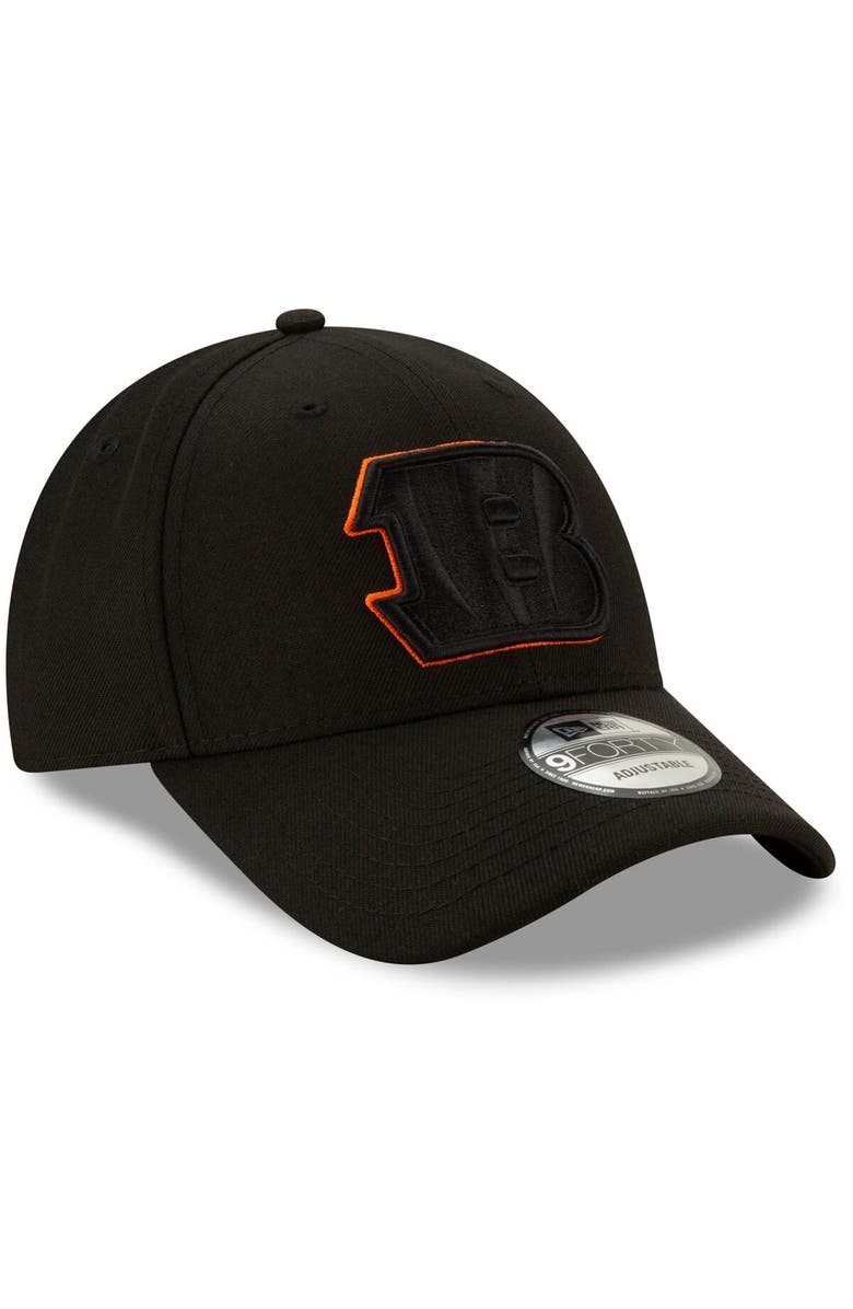 New Era Men's New Era Black Cincinnati Bengals Primary Logo Momentum 9FORTY Adjustable Snapback Hat, Alternate, color,