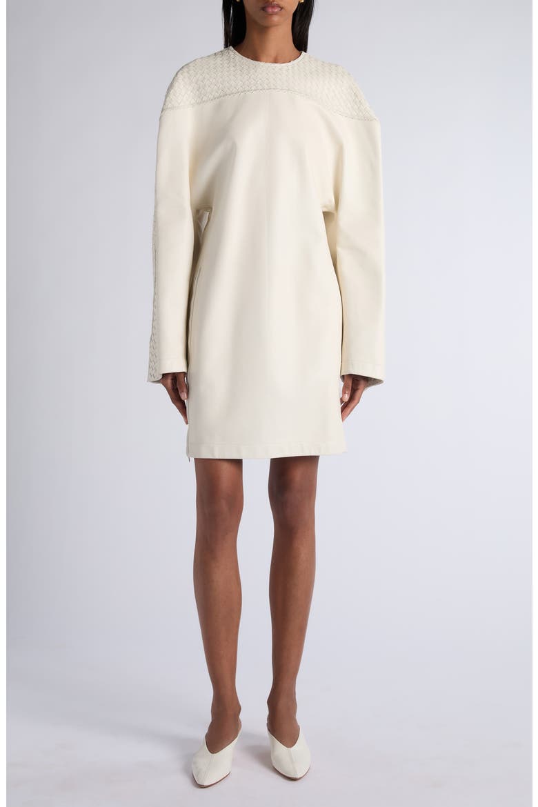 Intrecciato Leather Top, Main, color, 9107 PARCHMENT