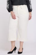 NYDJ Brigitte Patch Pocket High Waist Wide Leg Capri Jeans