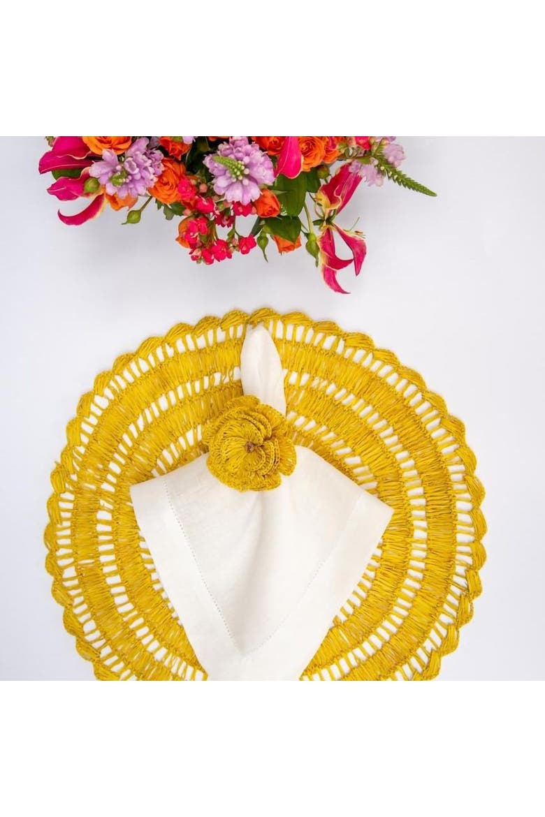 Buriti Straw Placemat, Alternate, color, Yellow
