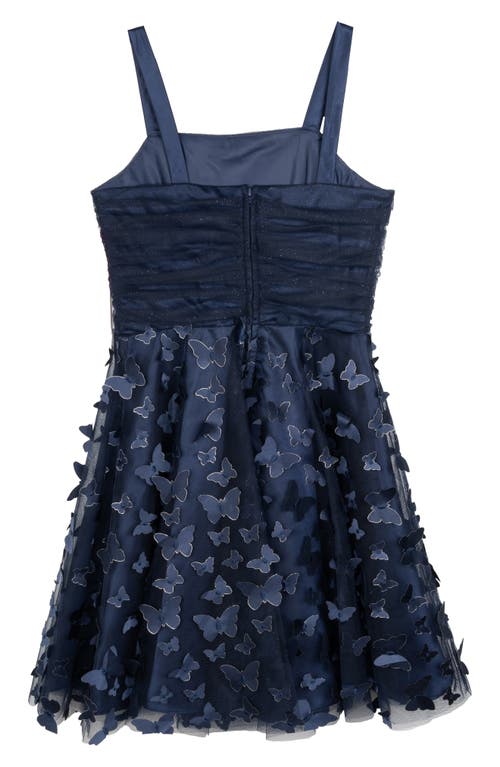 Rare Editions Kids' 3-d Butterfly Dress In Blue