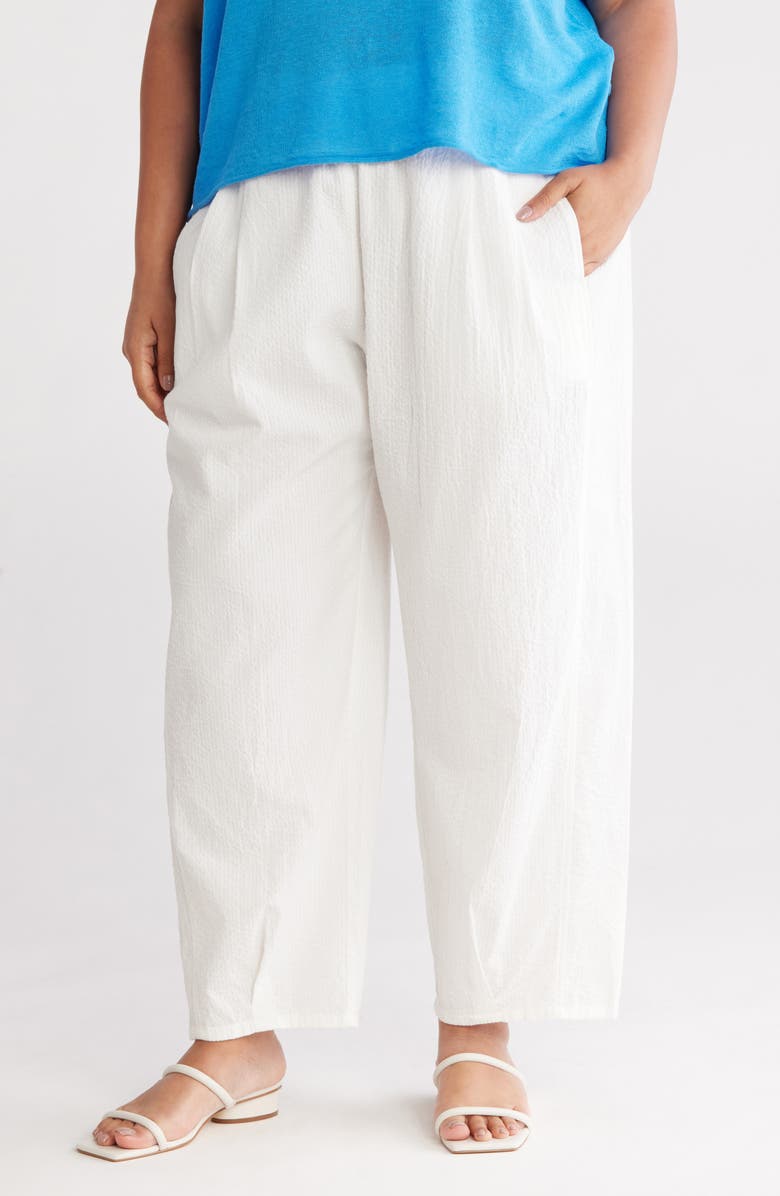 Eileen Fisher Organic Cotton Lantern Pants, Main, color, White