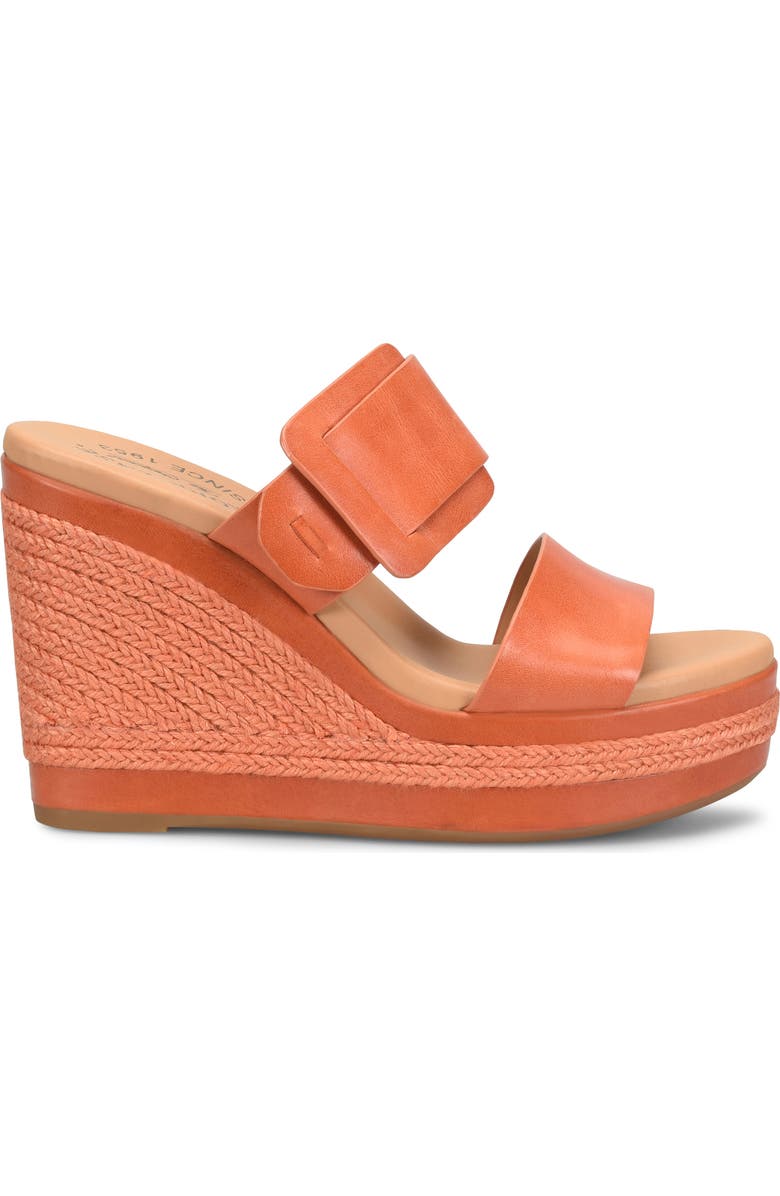 Kork-Ease<sup>®</sup> Raya Espadrille Platform Wedge Slide Sandal, Alternate, color, Orange Full Grain