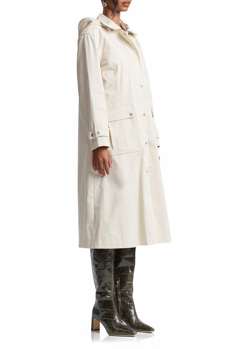 Swing Rain Trench Coat, Alternate, color, PORCELAIN
