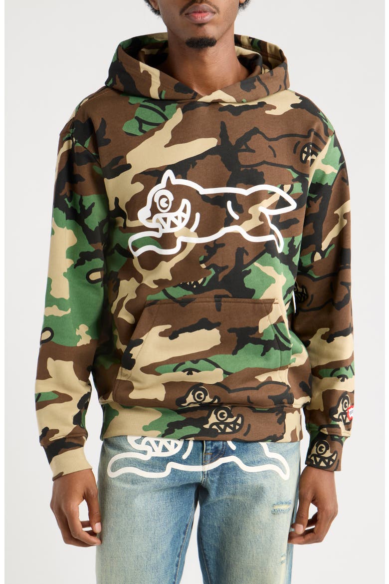 Caramel Cotton Camouflage Graphic Hoodie, Main, color, CAMO