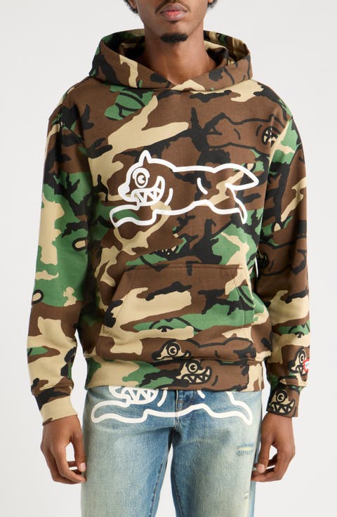 Caramel Cotton Camouflage Graphic Hoodie