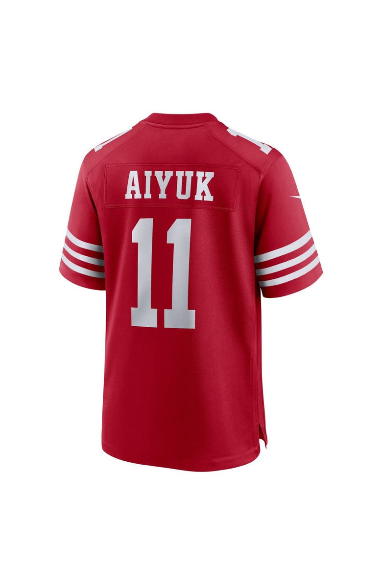 Nike Men's Nike Brandon Aiyuk Scarlet San Francisco 49ers Super Bowl LVIII Game Jersey, Alternate, color, 