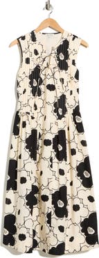 Mila Mae Tie Front Pleated Maxi Dress