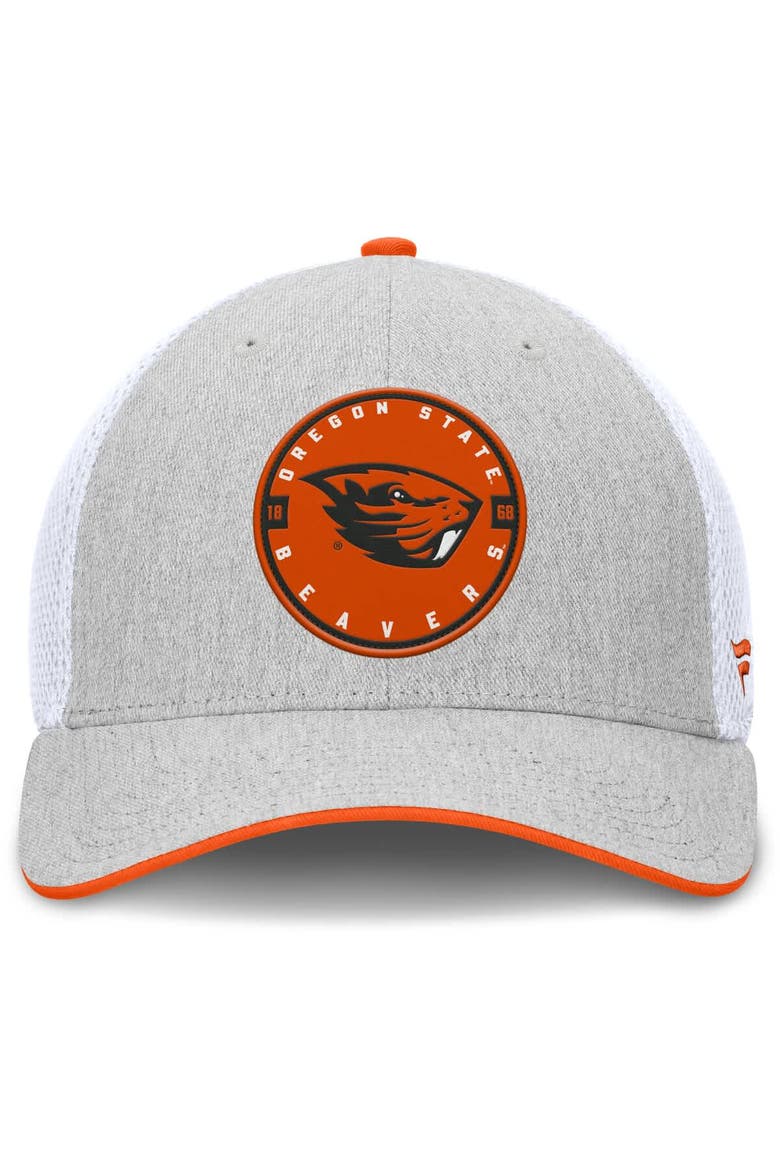 Men's Fanatics  Heather Gray Oregon State Beavers Trigger Flex Hat, Alternate, color, Heather Gray