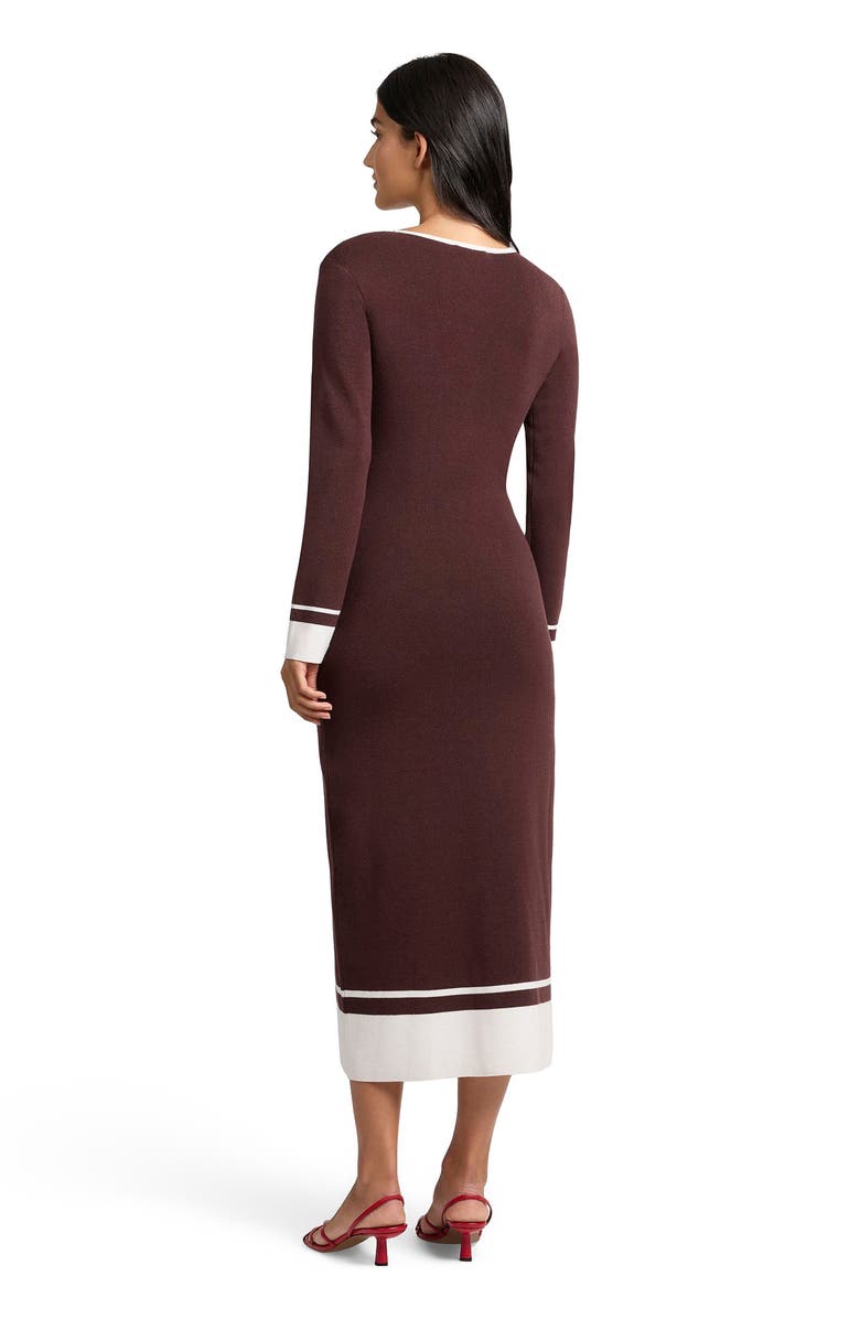 Onia Linen Tencel Maxi Dress, Alternate, color, Espresso/Egret