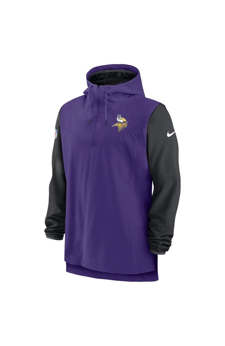 Nike Men's Nike Purple/Black Minnesota Vikings Sideline Player Quarter-Zip Hoodie, Alternate, color, 