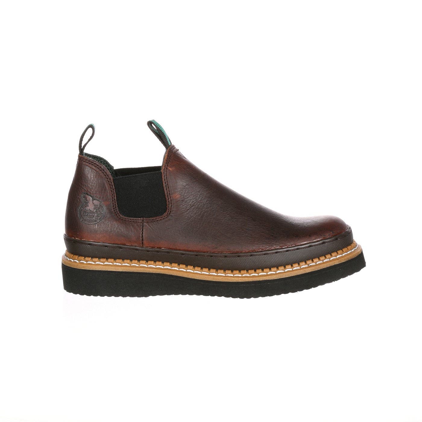 Wedge Romeo Work Shoe, Main, color, BROWN