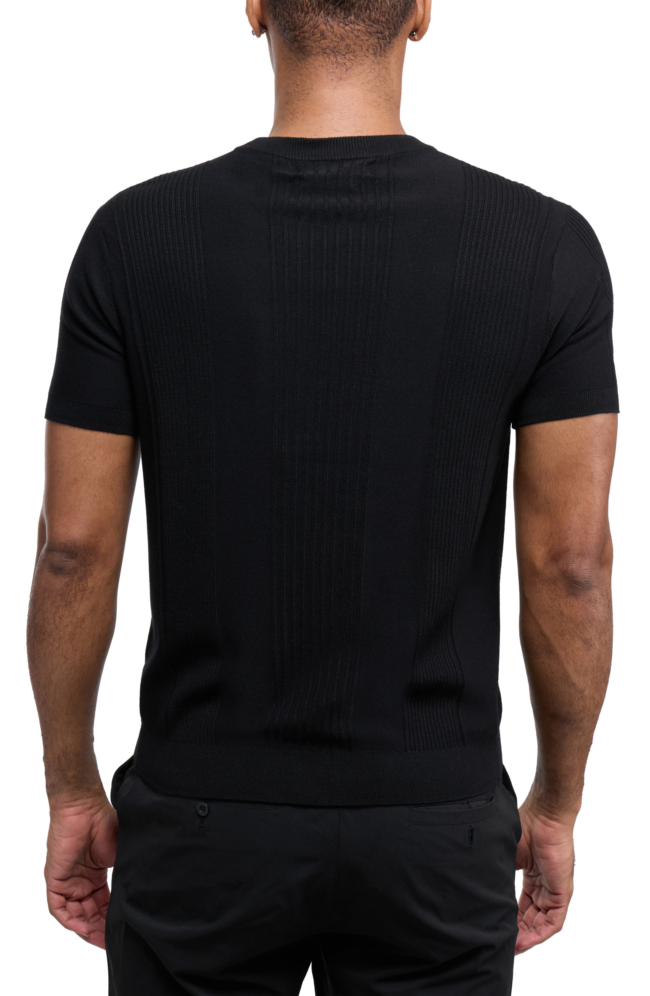 Stripe Short Sleeve Sweater - image 2