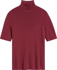 Anne Klein Short Sleeve Turtleneck Sweater