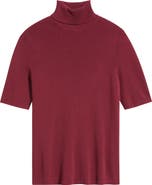 Anne Klein Short Sleeve Turtleneck Sweater