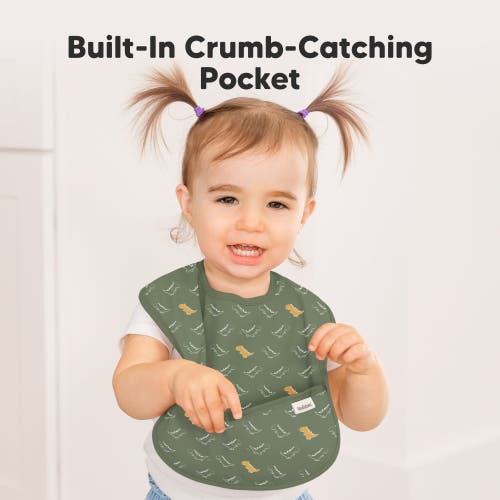 Keababies 3-pack Presto Waterproof Bibs In Mesozoic