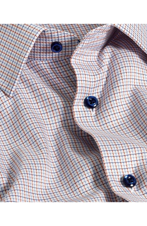 David Donahue Trim Fit Micocheck Textured Cotton Dobby Dress Shirt In Multi
