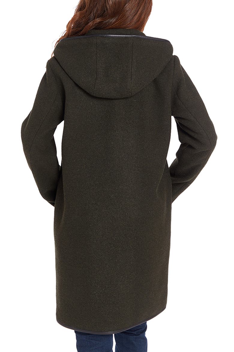 Water Resistant Duffle Coat, Alternate, color, FOREST GREEN