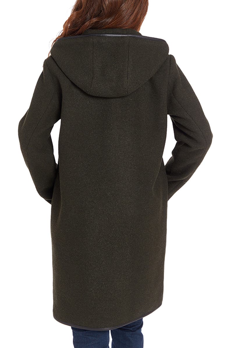 Frye Water Resistant Duffle Coat, Alternate, color, Forest Green