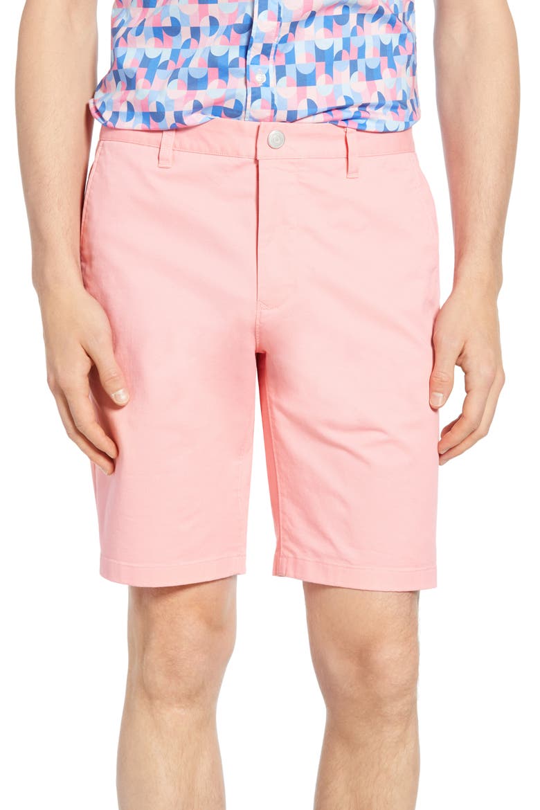 Stretch Washed Chino 9-Inch Shorts, Main, color, ICED PAPAYA
