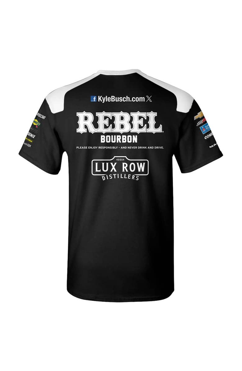 NASCAR Men's Richard Childress Racing Team Collection  Black Kyle Busch Rebel Bourbon Uniform T-Shirt, Alternate, color, Black