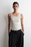 COS Ribbed-Cotton Round-Neck Tank Top