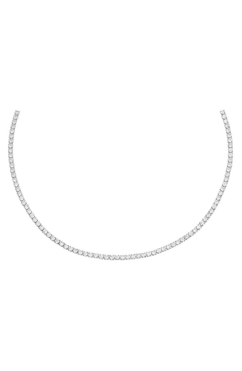 BY ADINA EDEN Sterling Silver Thin Tennis Choker, Main, color, 