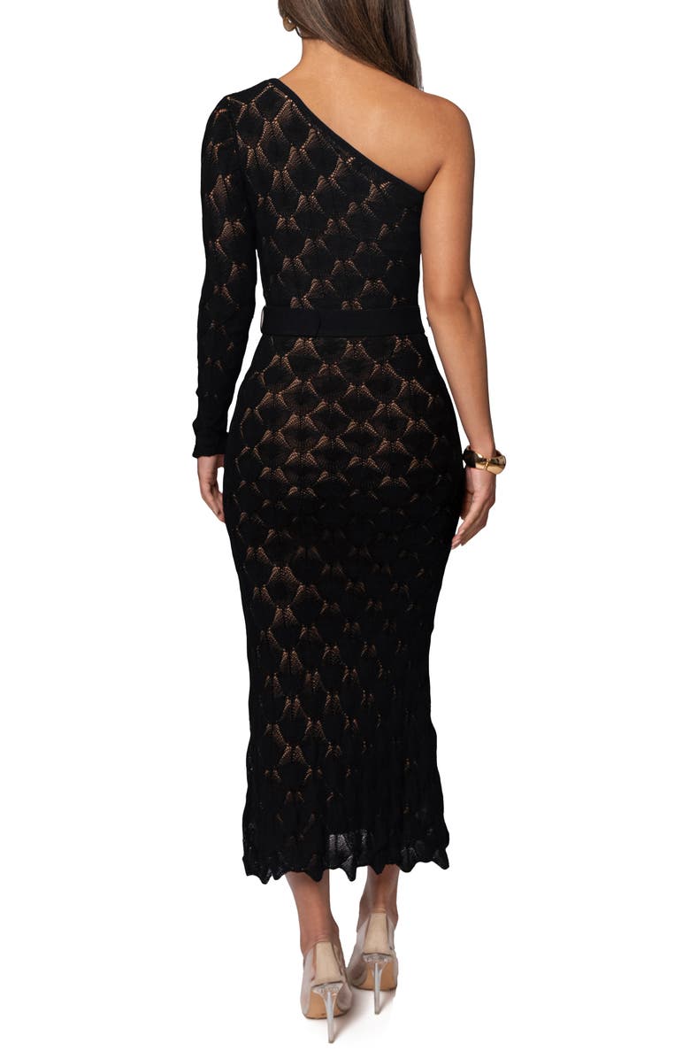 JLUXLABEL La Costa One-Shoulder Maxi Sweater Dress, Alternate, color, 