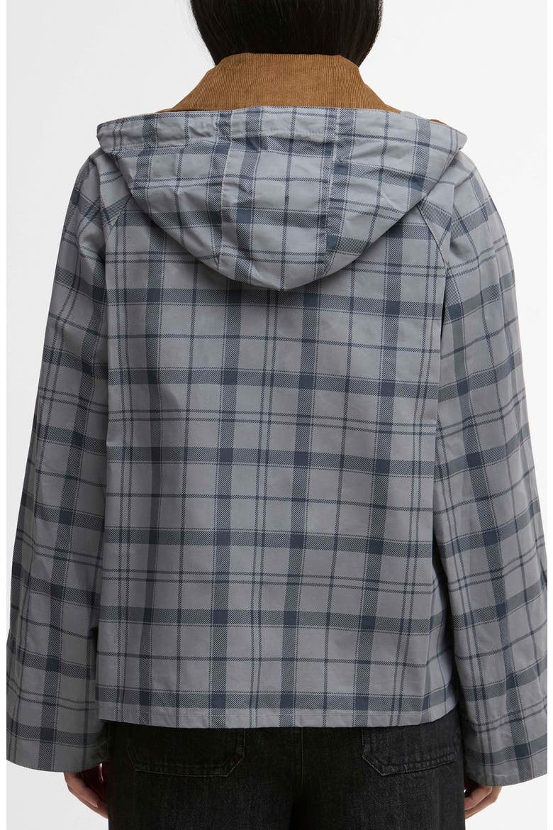 Carnforth Tartan Cotton Hooded Jacket, Alternate, color, GREY TARTAN