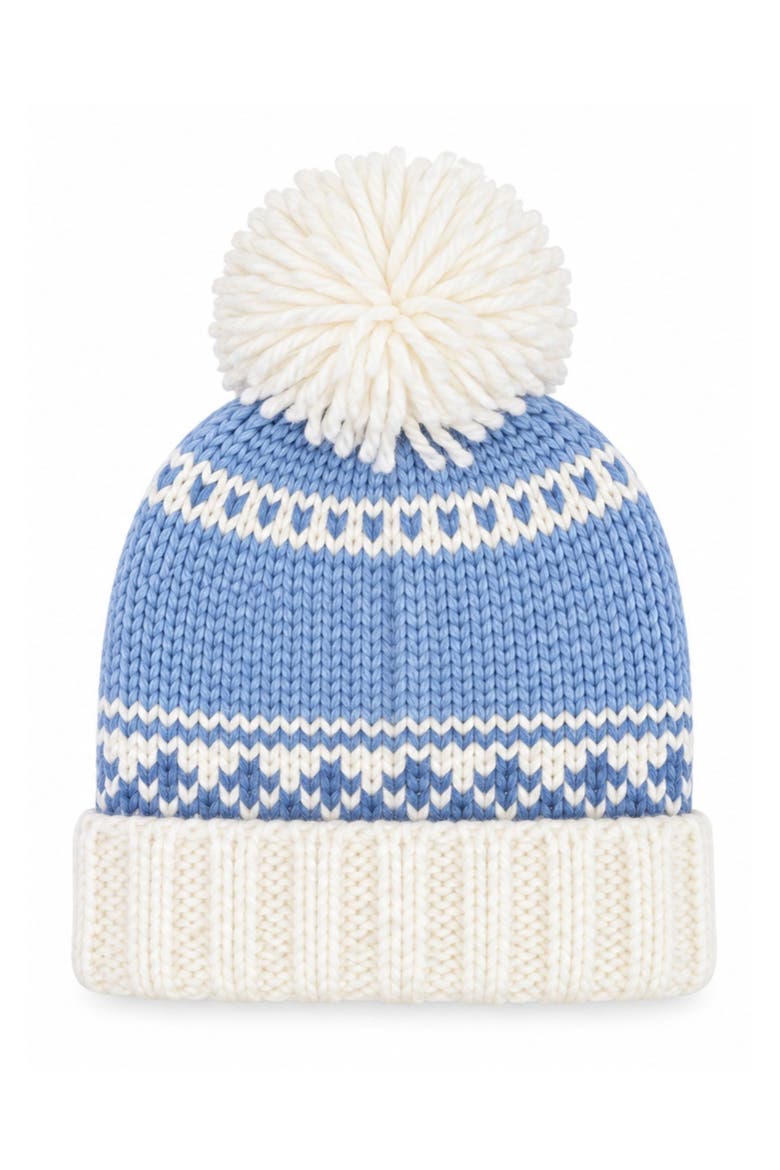 Adult Ski Bobble Hat, Alternate, color, Blue/White