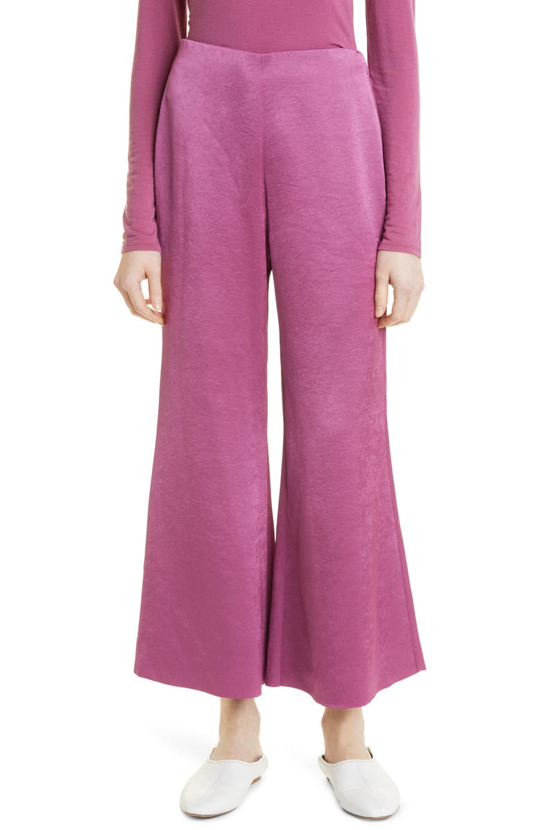 Vince Satin Crop Flare Leg Pants, Main, color, 
