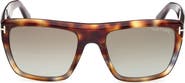TOM FORD Alberto 55mm Gradient Square Sunglasses