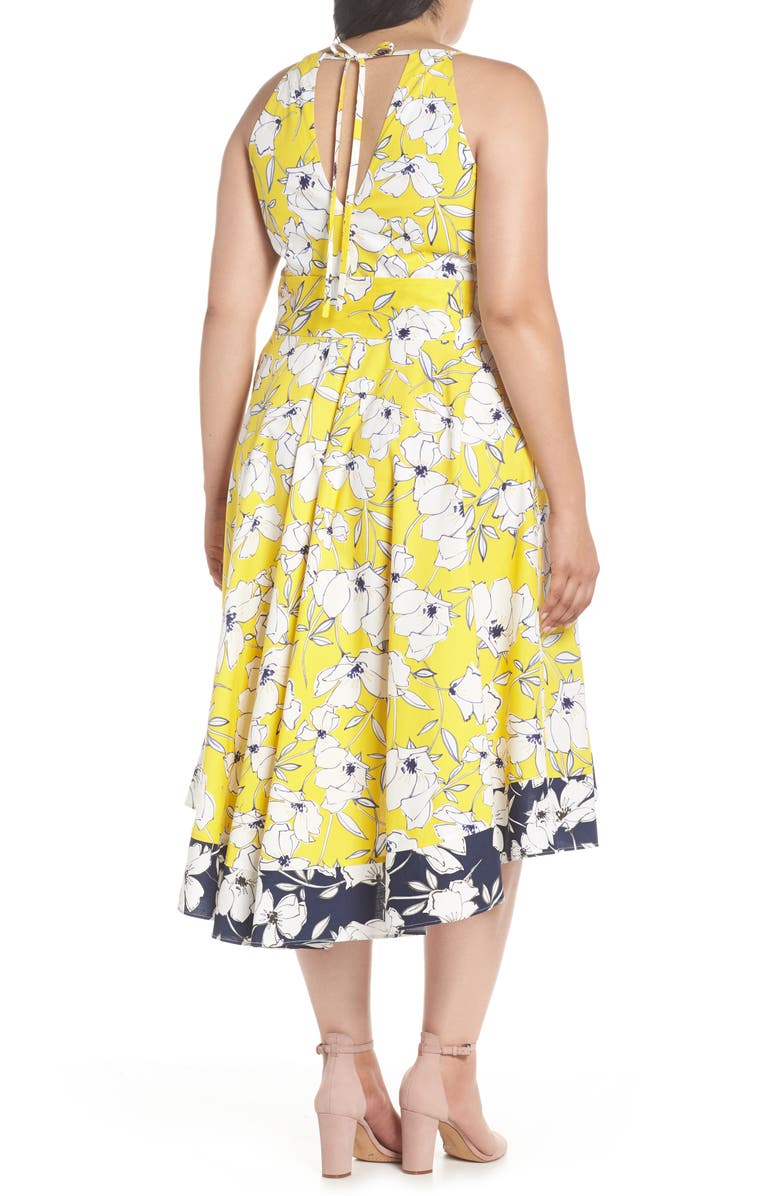 Eliza J Floral Fit & Flare Dress, Alternate, color, 