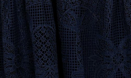 Adelyn Rae Floral Lace Maxi Dress In Blue
