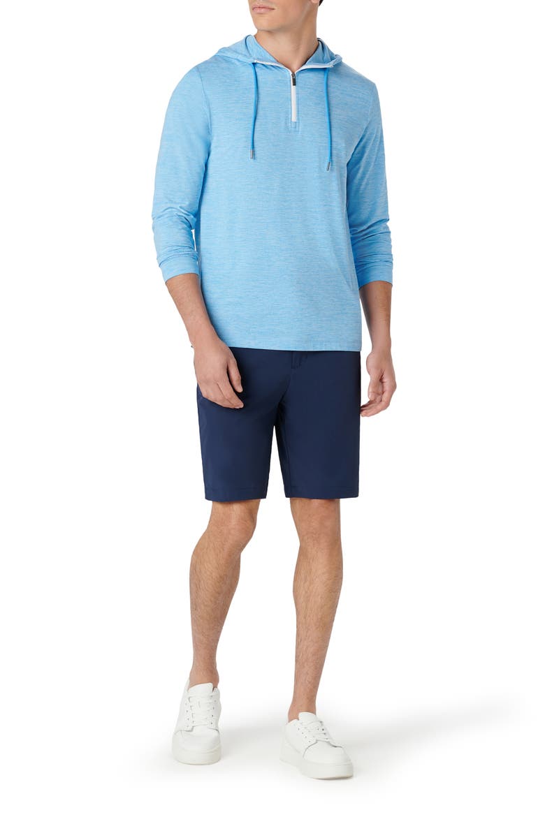 Quarter Zip Performance Hoodie, Alternate, color, AZURE