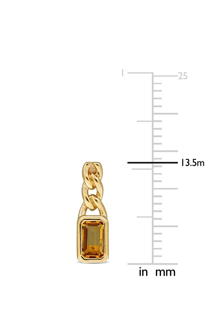 Gemstone Twisted Link Drop Earrings 14k, Alternate, color, Citrine