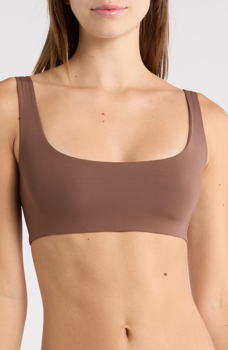 Florence by Mills Soft Flex Square Neck Bralette, Main, color, Chestnut