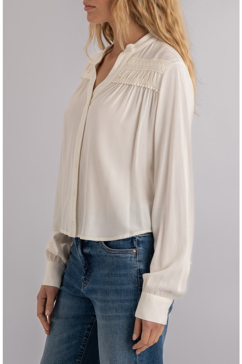 Adrie Lace Trim Top, Alternate, color, IVORY