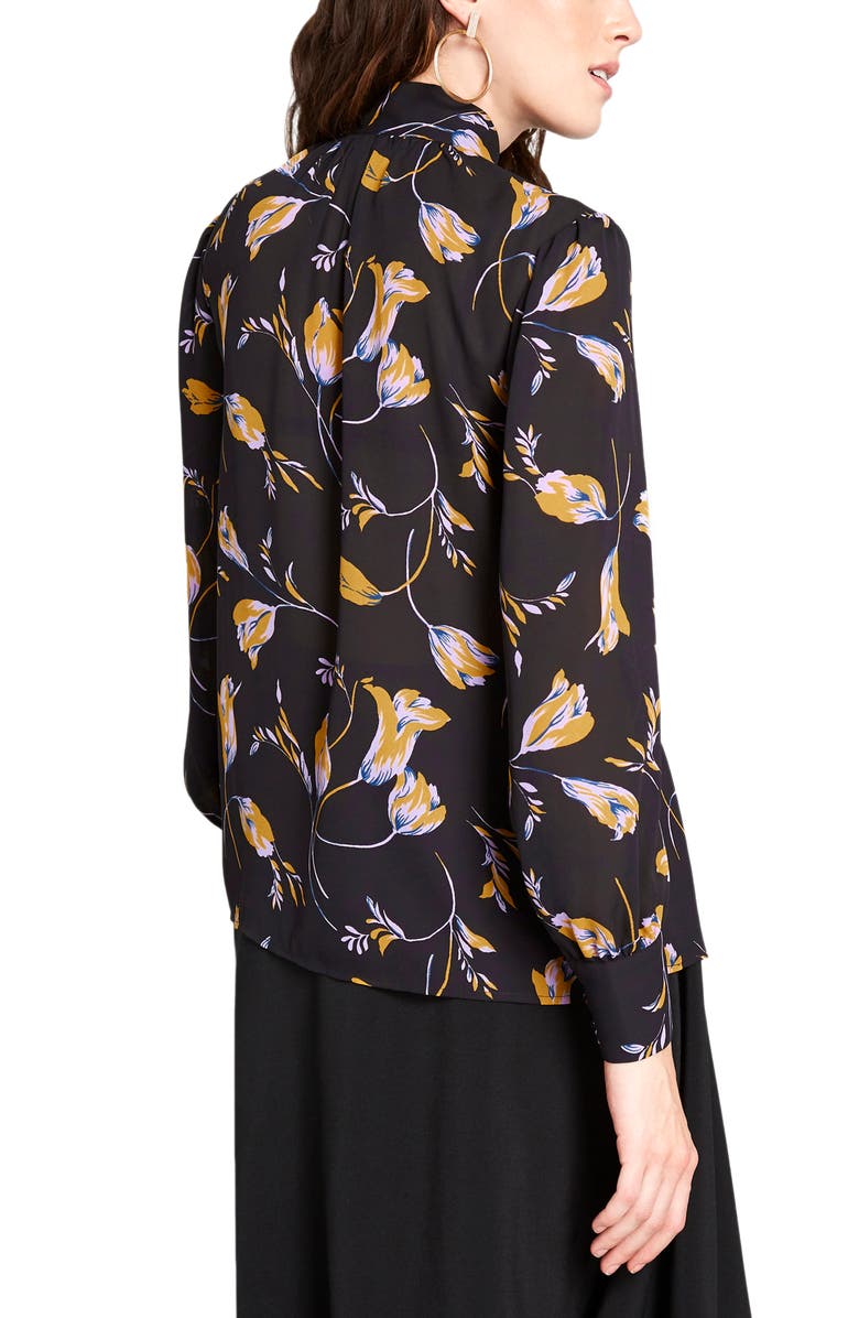 ModCloth Tie Neck Long Sleeve Blouse, Alternate, color,