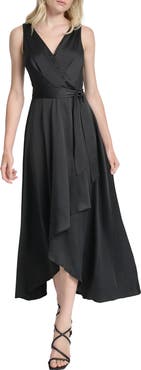 DKNY Faux Wrap Maxi Dress